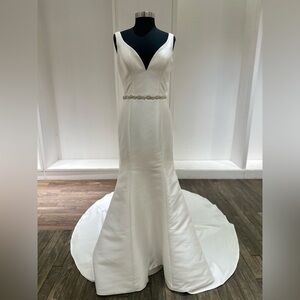 Fit and Flare Mikado Silk Wedding Dress